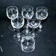Set of 6 vintage schnapps liqueur glasses with Alsatian balloons in engraved glass