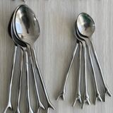 Set de 20 couverts en métal argenté brillant