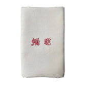 Old winemaker's tablecloth with monogram