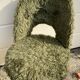 Ensemble de 2 chaises moumoute pieds dorés