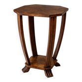 Art Deco side table in wood – sculptural base