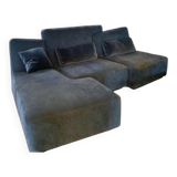 Confluence Ligne Roset high-end black fabric sofa