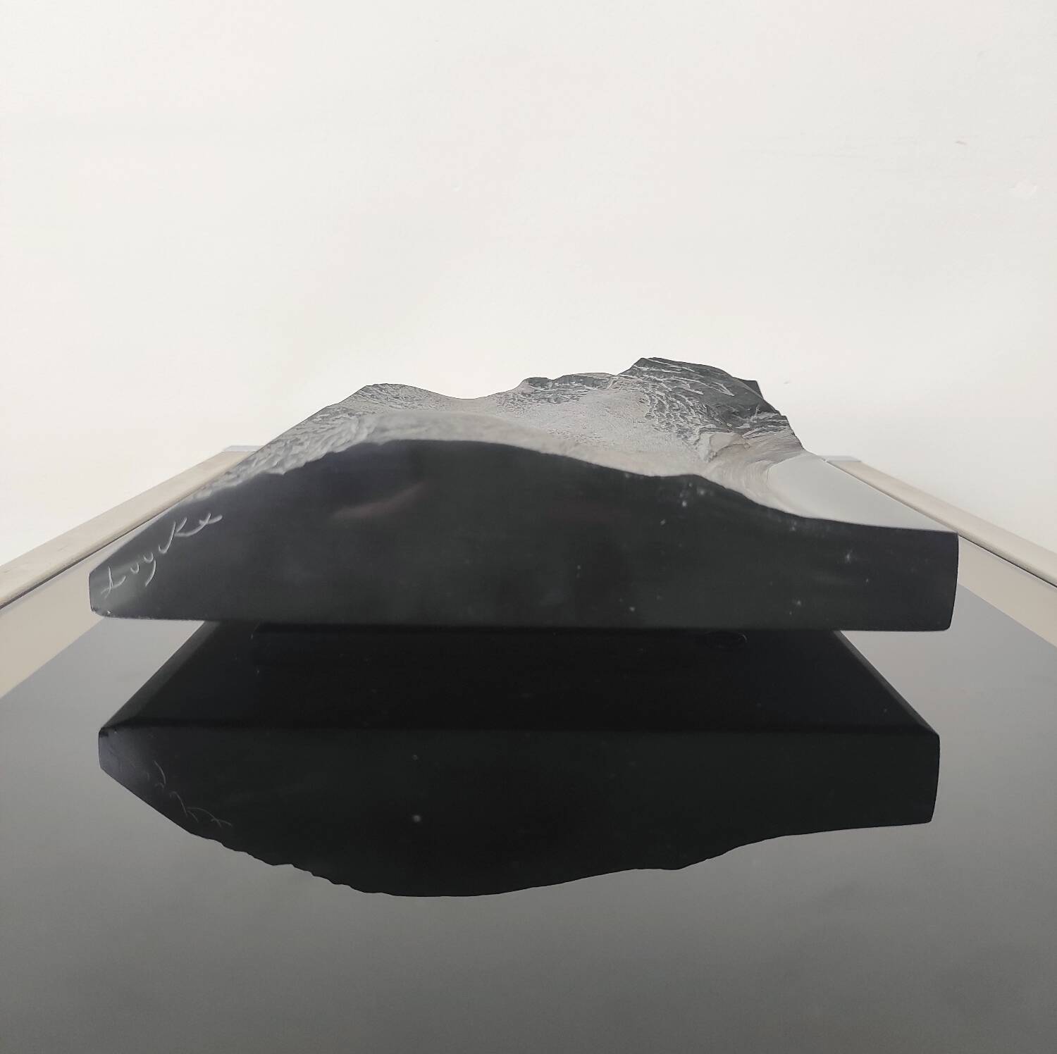 Black marble sculpture