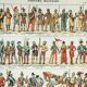Old engraving 1898, Antique historical military costumes 1 • Lithograph, Original plate
