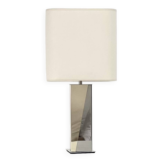 Lampe chrome et métal doré