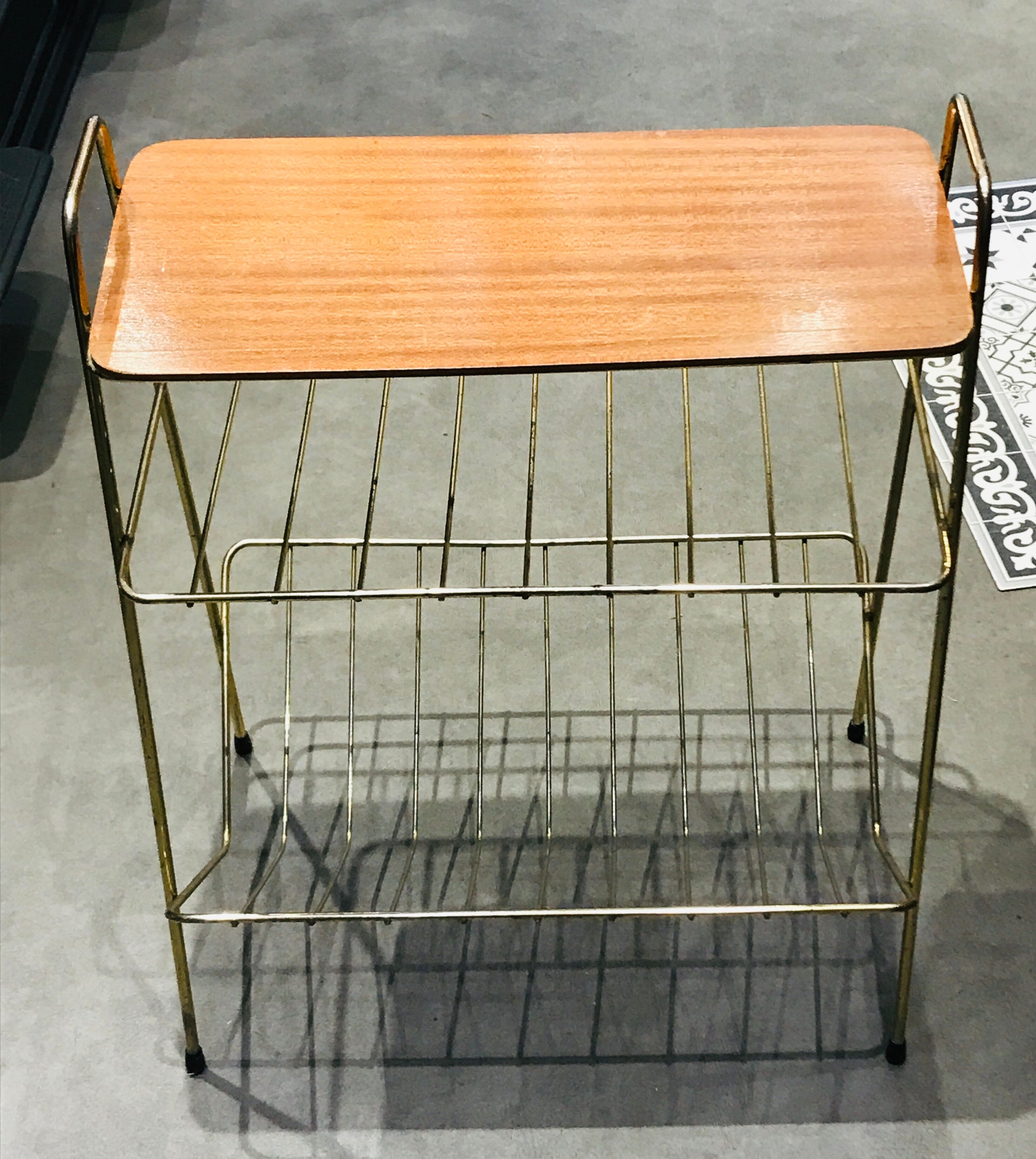 Vintage disc storage console