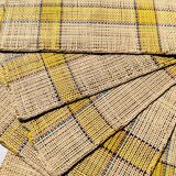 Suite of 6 placemats in woven raffia 70s