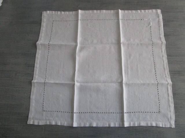 9 large old embroidered napkins