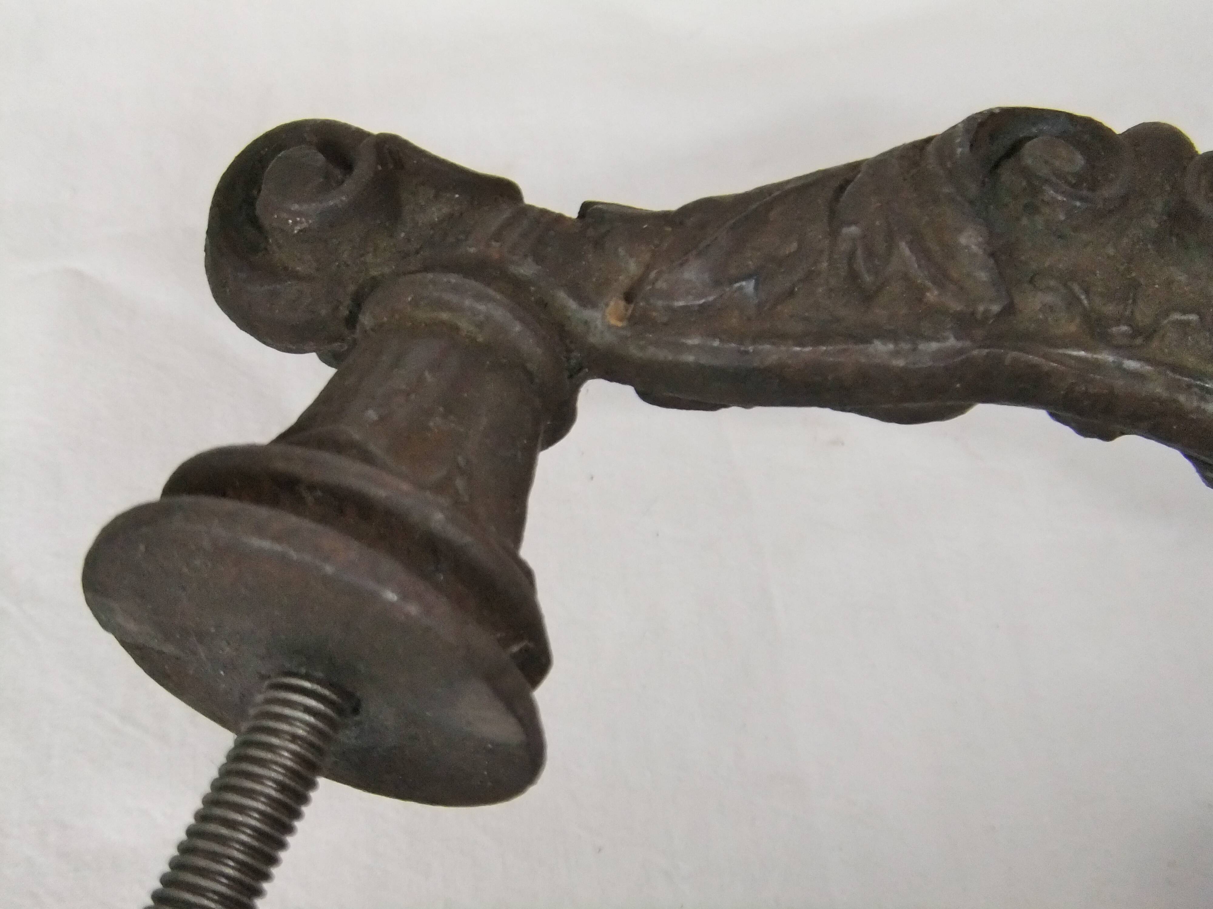 Cast iron door handle