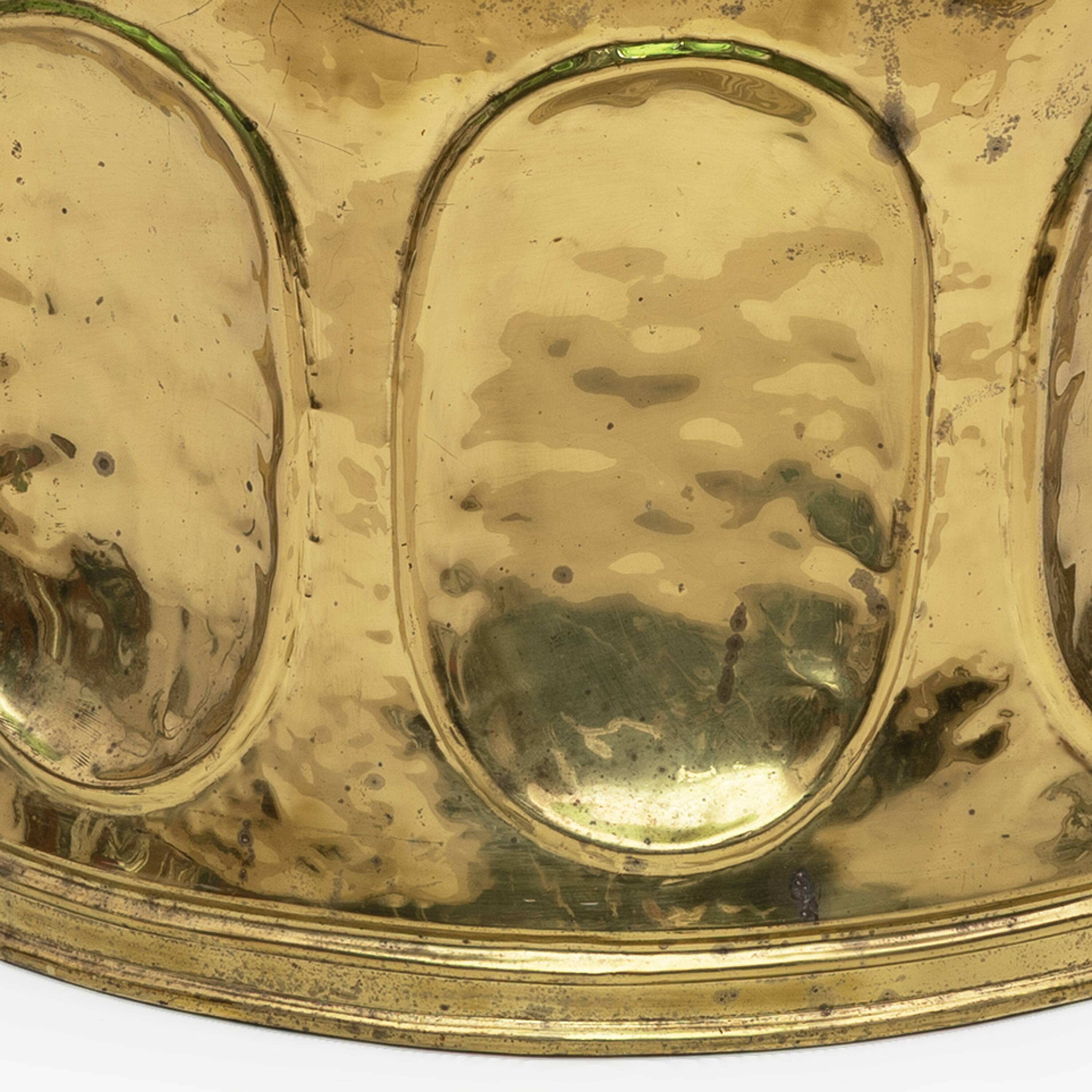 Mid-century Modern Italian Murano Glass and Brass Coffee Table, 1970s