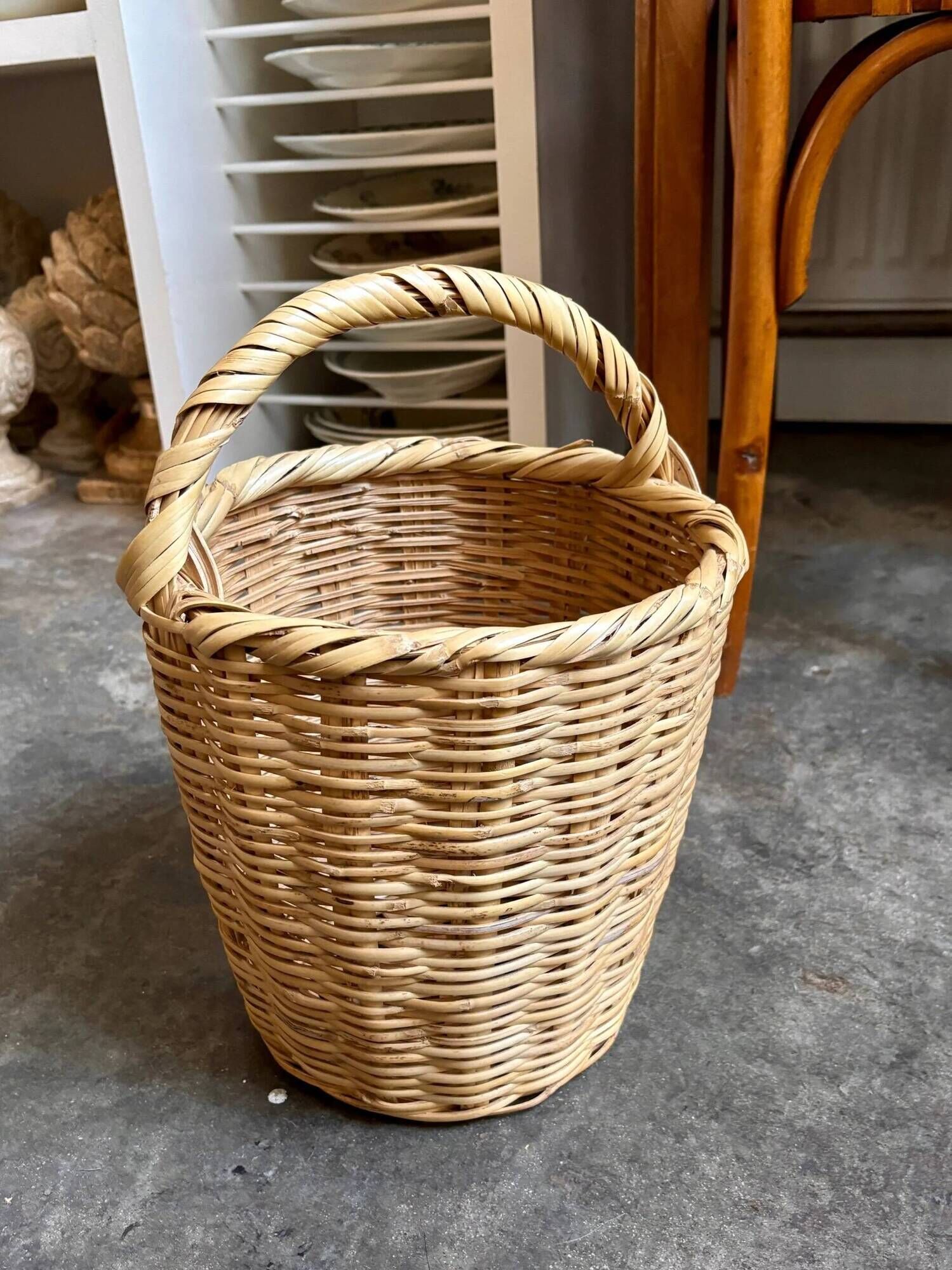 Woven rattan basket