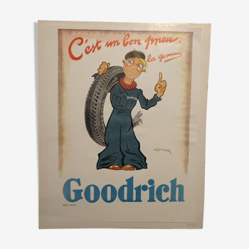Advertising poster geo ham tire Goodrich