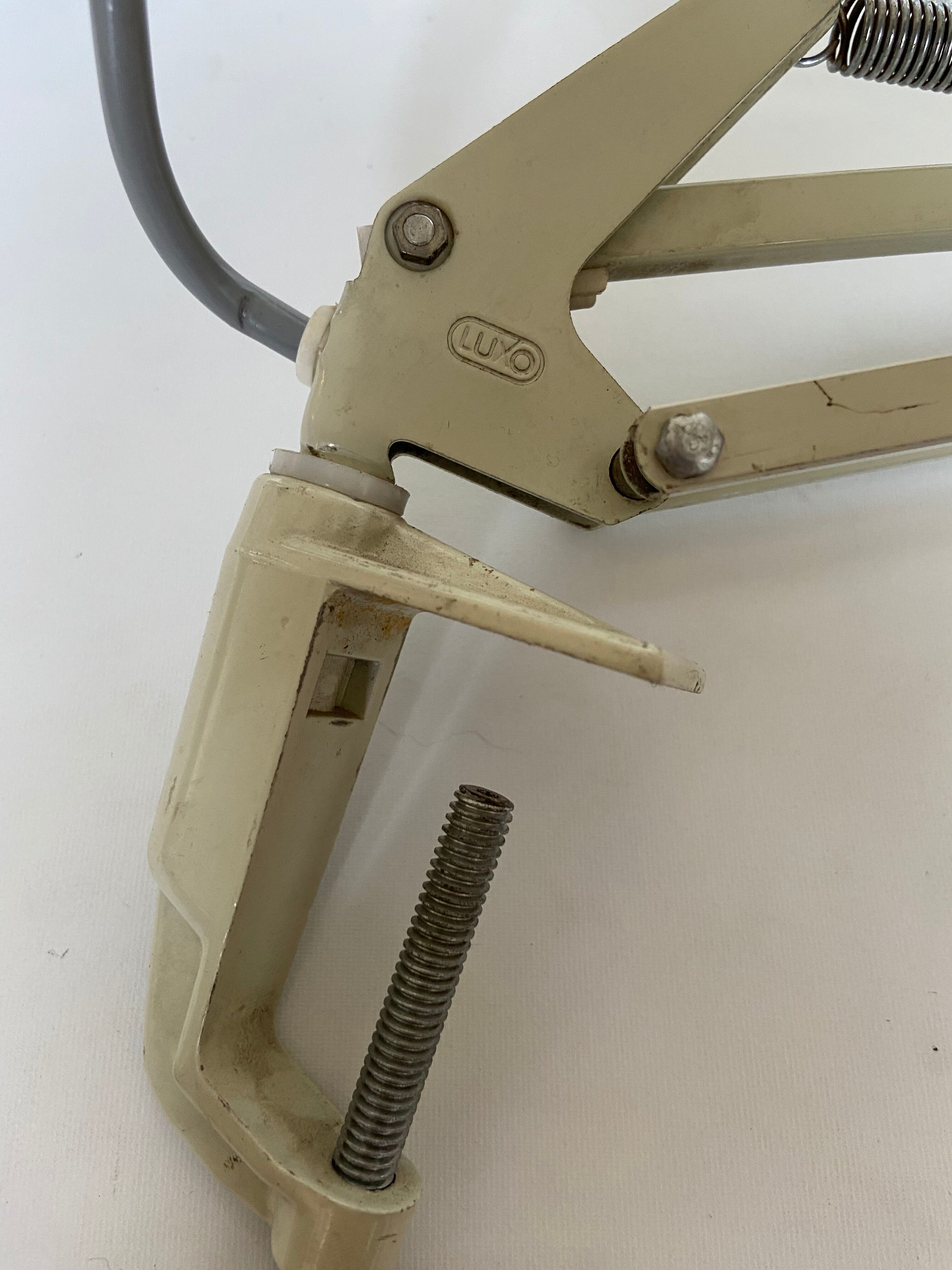 Luxo grey metal articulated lamp