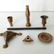 Pair of tripod candlesticks with lion's paws - Napoleon III - 19th century