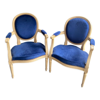 Pair of Louis XVI style Armchairs