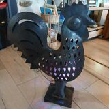 Wrought iron table lamp/rooster