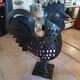 Wrought iron table lamp/rooster
