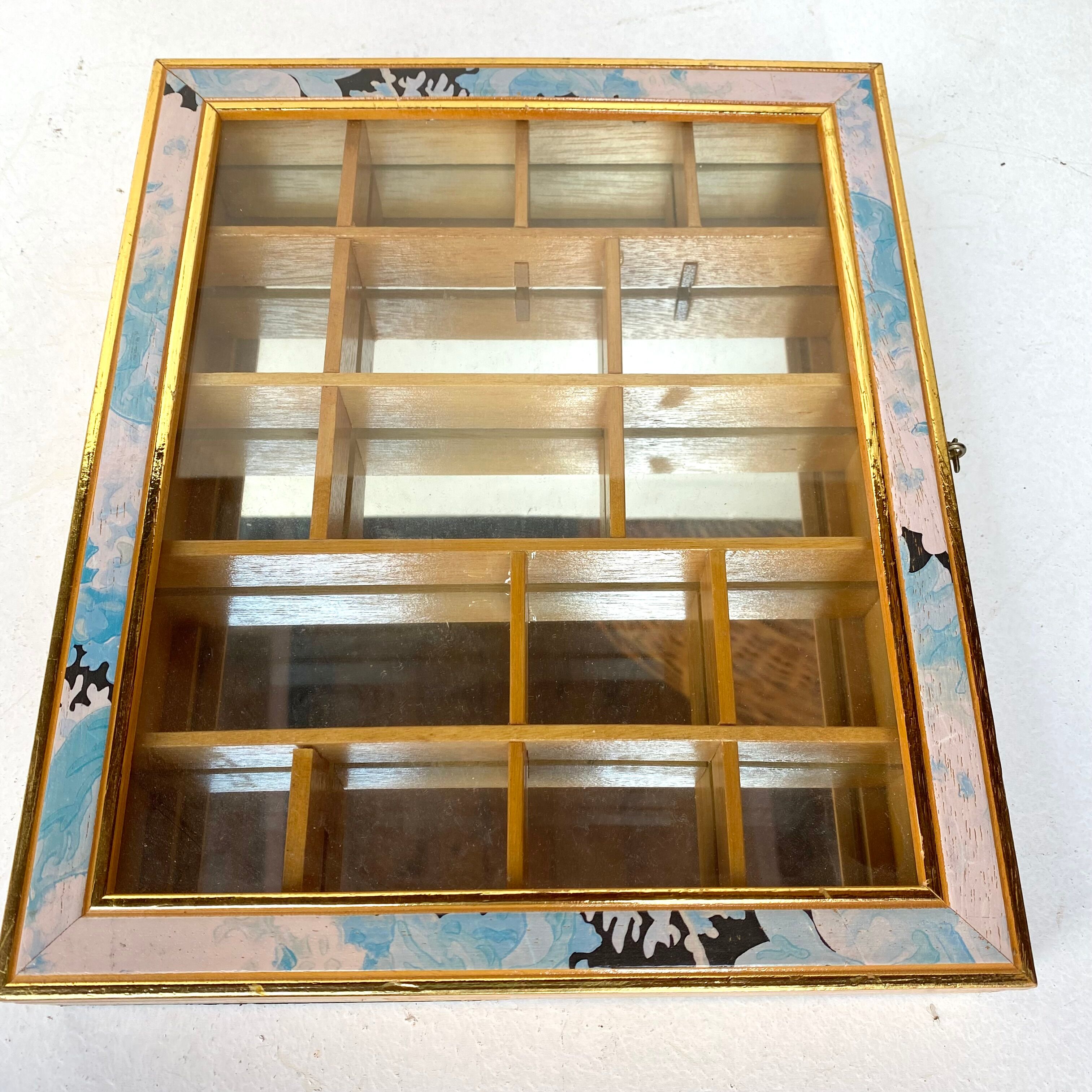 Vintage wall display cases