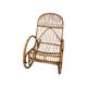 Vintage Rattan Rocking Chair With Cushion, 1960s