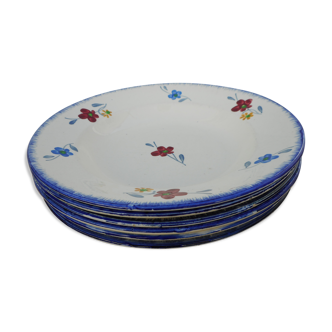 Series of 6 plates Digoin