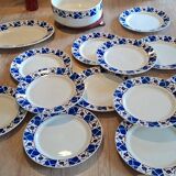 Service assiettes plates Badonviller modèle Bourgogne