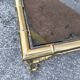 italian brass coffeetable with smoking glass in bamboo style
