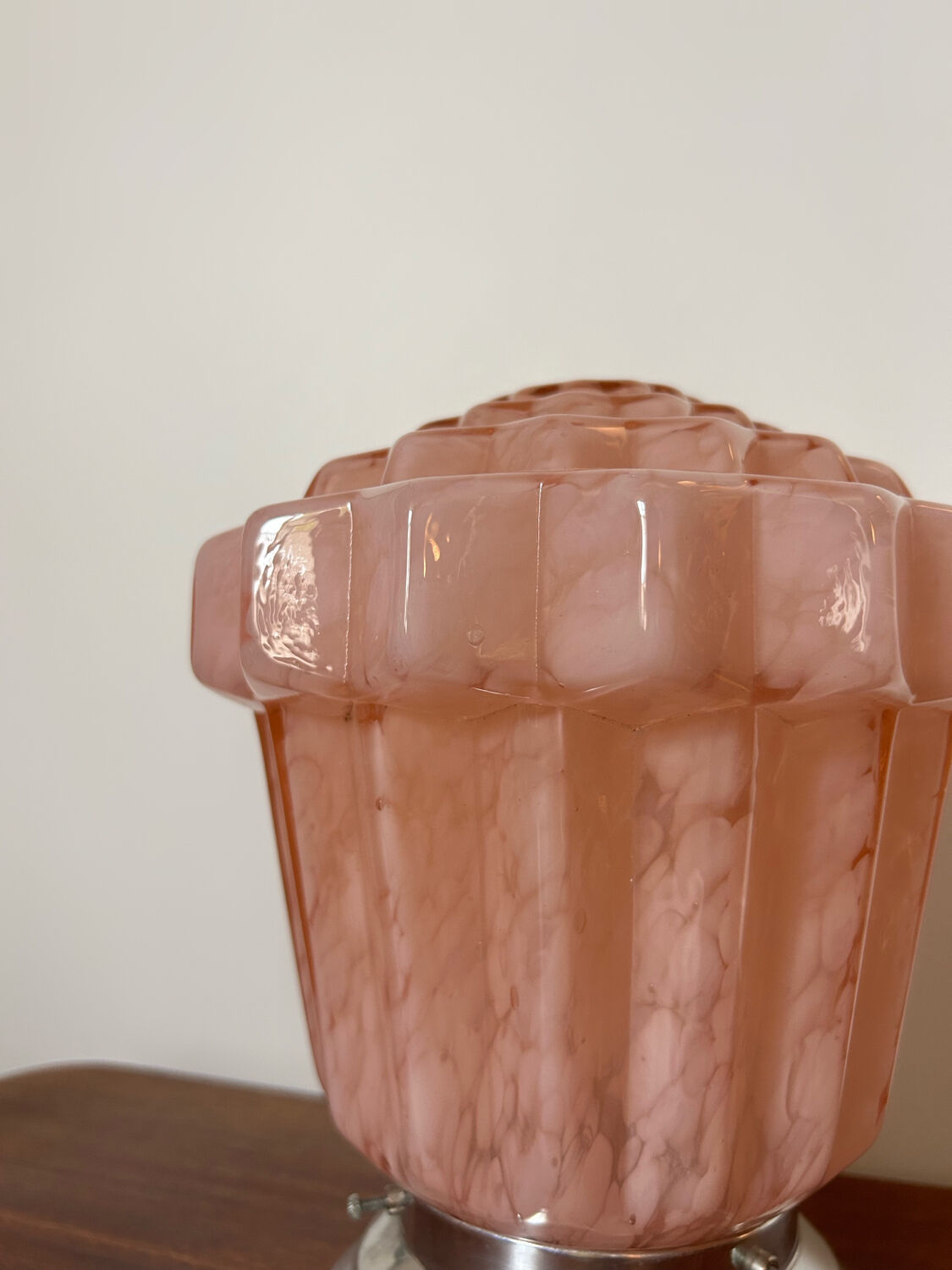 Art Deco glass globe lamp from Clichy