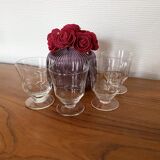 4 engraved wine glasses