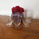 4 engraved wine glasses