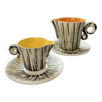 2 ceramic pitchers from the 50s and 60s