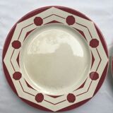2 Flat plates Digoin Sarreguemines model Ciboulette
