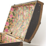 Black vintage wooden trunk