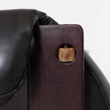 Percival Lafer loveseat Mp-97 in leather, Brazil, 1970s