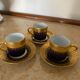 Tasses à café porcelaine et dorure