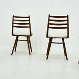1960s Set of Four Dining Bentwood Chairs by Ton, Czechoslovakia