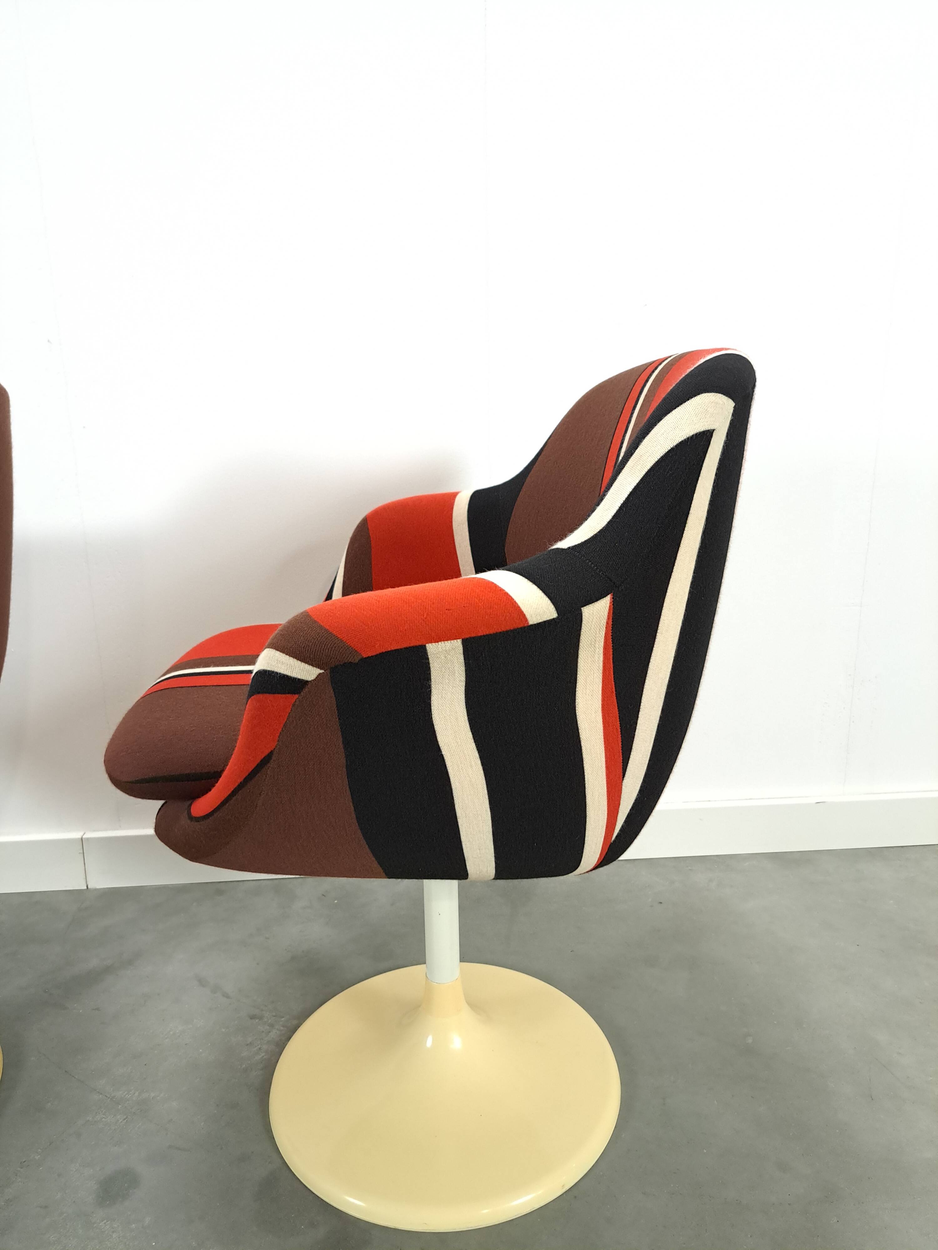 Design stoelen Erzeugnis Lusch, draai fauteuils