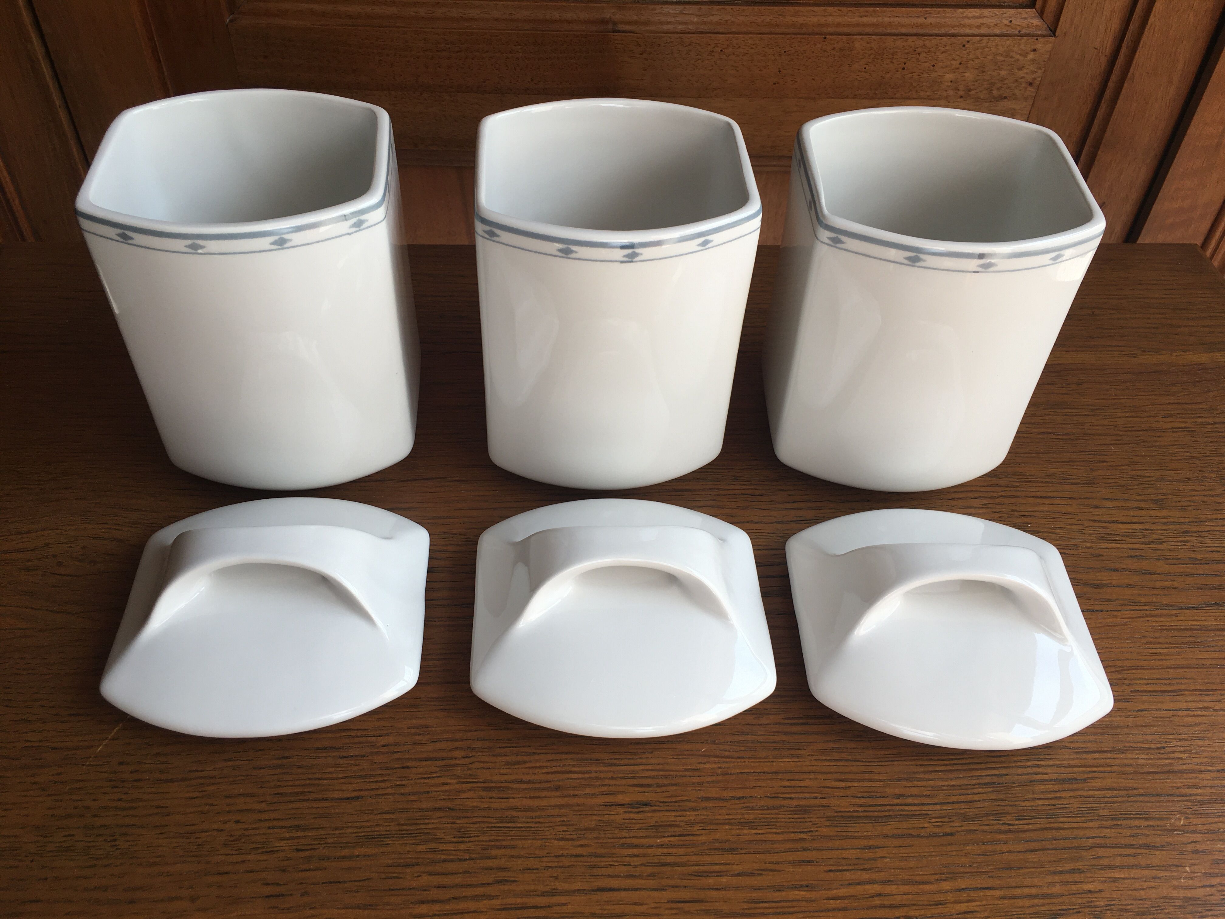 Lot of three spice pots