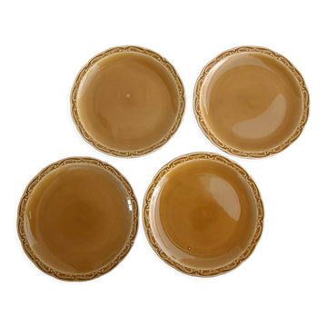 4 Sarreguemines earthenware plates