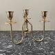 Golden brass candle holder