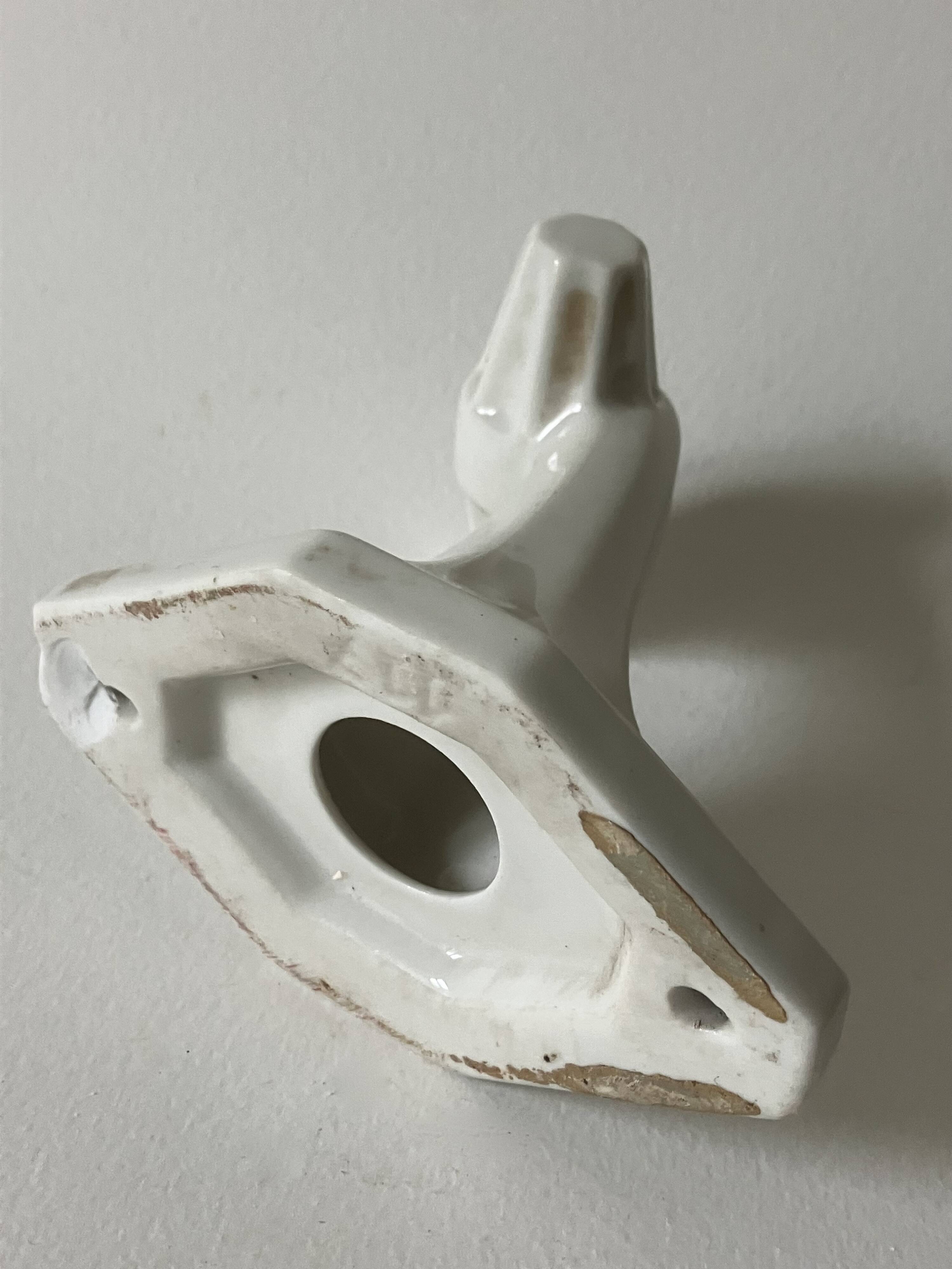 Porcelain coat hook, art-deco