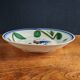 Large Vintage Hand-Painted Plate "Rooster and Foliage"