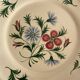 Dessert plates in faience from Desvres, hand-decorated.