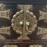 Small piece of furniture with two doors and bronze decoration, 20th century