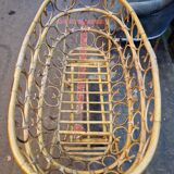 Rattan and bamboo cradle