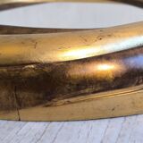 Victorian English Round Grand Mirror – Gilded Wood & Bevelled Glass