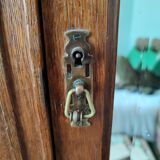 Vintage wardrobe with ice linen and wardrobe