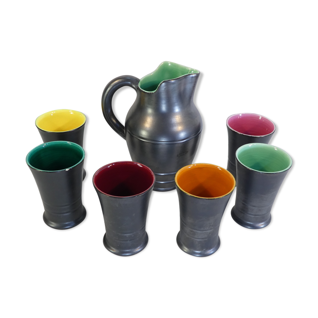 service-orangeade-en-c-ramique-sign-georges-vallauris-selency