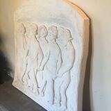 Bas relief in art deco plaster