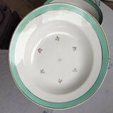 5 Badonviller opaque porcelain soup plates