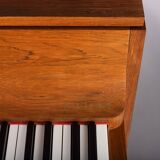 Danish mid-century modern hardwood pianette Bij Louis Zwicki, 1960s